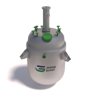 Аппарат с плоским днищем, плоской съемной крышкой и мешалкой