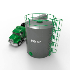 Резервуар (емкость) вертикальный стальной РВС 150 кубов 