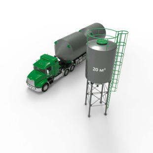 Силос 20 м3 (26 тонн) с конусным дном