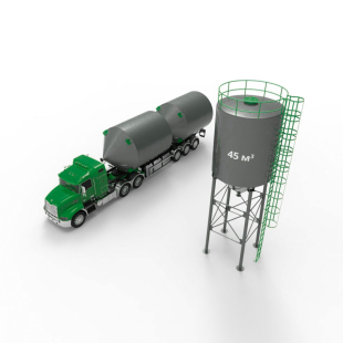 Силос 45 м3 (59 тонн) с конусным дном