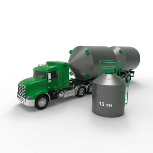 Силос 10 м3 (13 тонн) с плоским дном