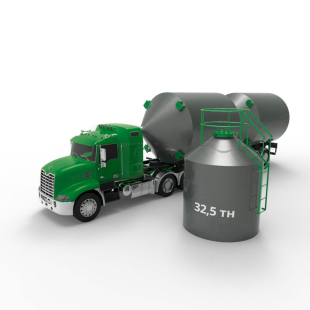 Силос 25 м3 (33 тонны) с плоским дном