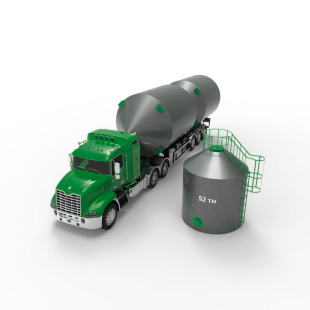 Силос 40 м3 (52 тонны) с плоским дном